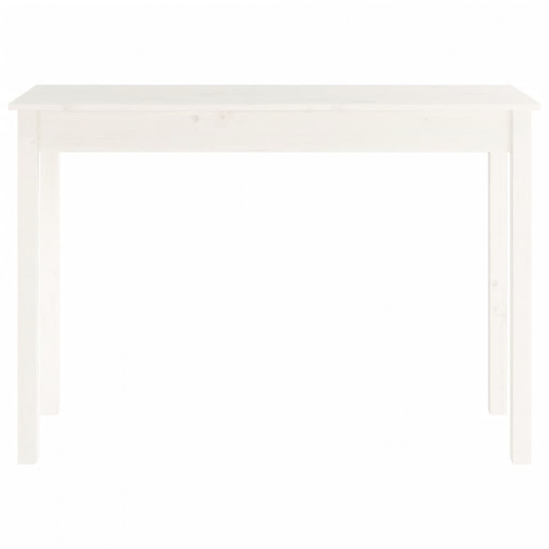 Stolik konsolowy, biały, 110x40x75 cm, lite drewno sosnowe