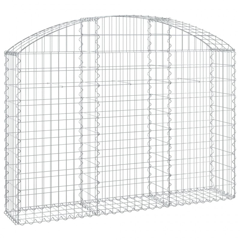 Łukowaty kosz gabionowy 150x30x100/120 cm, galwanizowane żelazo