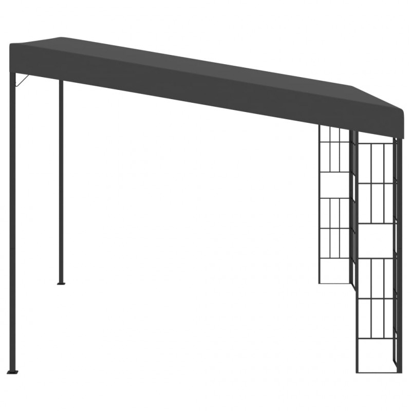 Altana przyścienna, 3x3 m, antracytowa, tkanina