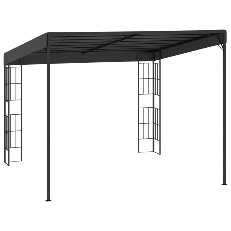 Altana przyścienna, 3x3 m, antracytowa, tkanina