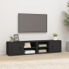 Szafki pod telewizor, 2 szt., czarne, 80x31,5x36,5 cm