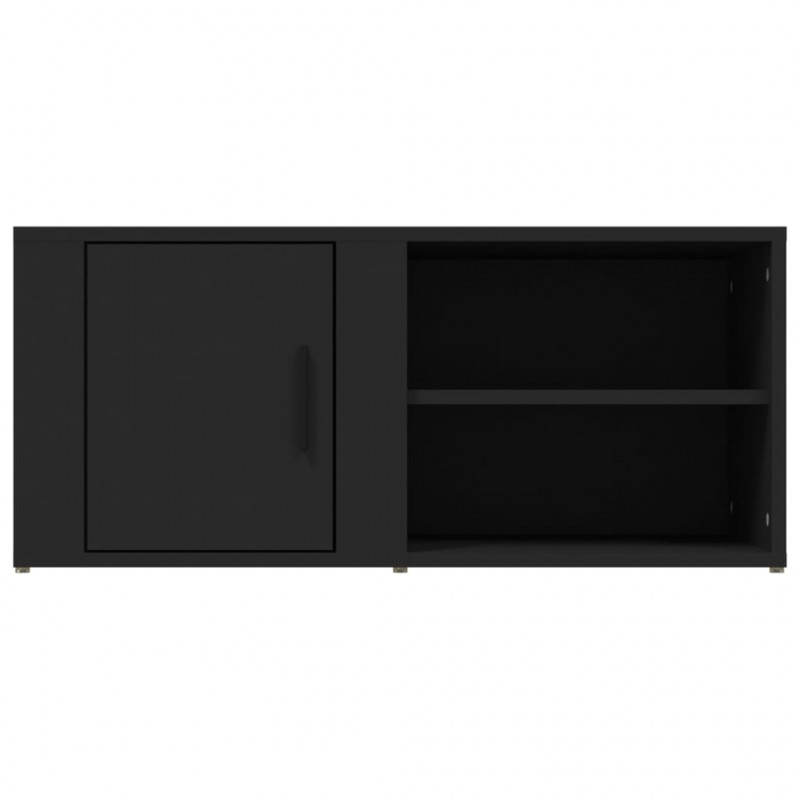 Szafki pod telewizor, 2 szt., czarne, 80x31,5x36,5 cm