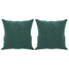 2-osobowa sofa z poduszkami, ciemnozielona, 140 cm, aksamit