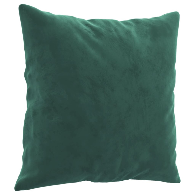 2-osobowa sofa z poduszkami, ciemnozielona, 140 cm, aksamit