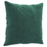 2-osobowa sofa z poduszkami, ciemnozielona, 140 cm, aksamit