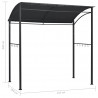 Altanka nad grill, 215x150x220 cm, antracytowa, stal