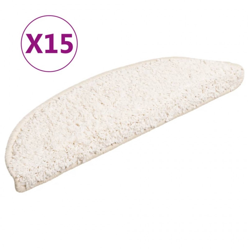 Nakładki na schody, 15 szt., białe, 56 x 17 x 3 cm