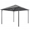 Altana ogrodowa z zadaszeniem, aluminiowa, 3 x 3 m, antracytowa