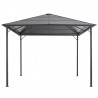 Altana ogrodowa z zadaszeniem, aluminiowa, 3 x 3 m, antracytowa