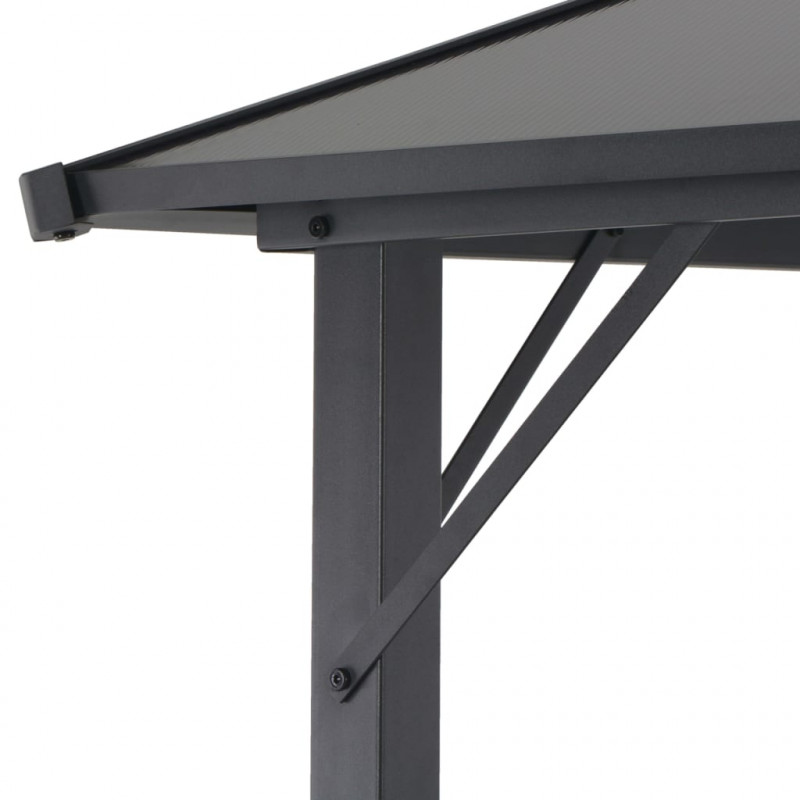 Altana ogrodowa z zadaszeniem, aluminiowa, 3 x 3 m, antracytowa