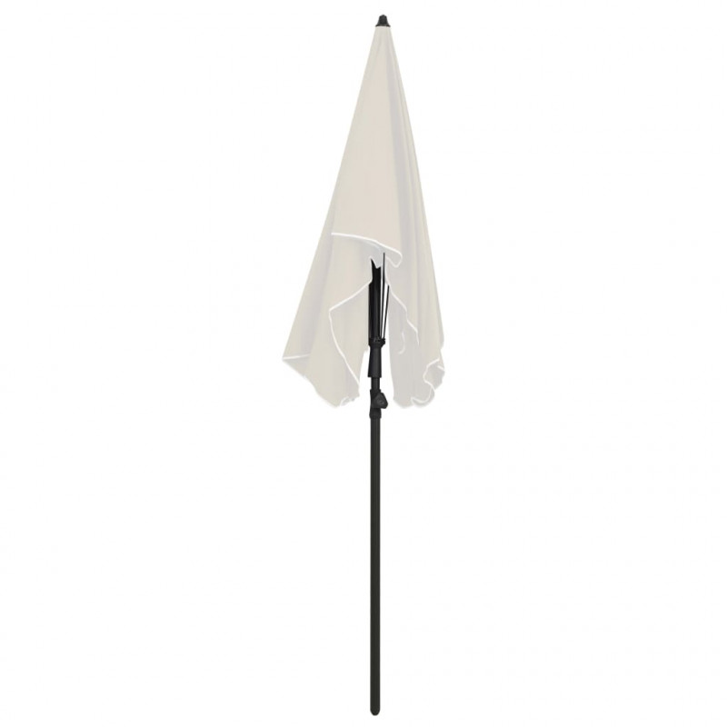 Parasol ogrodowy na słupku, 200x130 cm, piaskowy