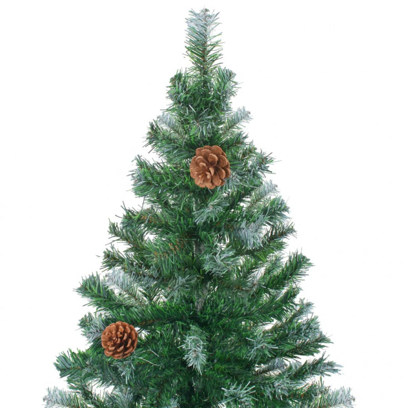 Sztuczna, oszroniona choinka z szyszkami, 150 cm
