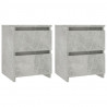 Szafki nocne, 2 szt., betonowa szarość 30x30x40 cm