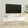 Szafki ścienne pod TV, 2 szt., białe, 100x30x30 cm