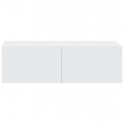 Szafki ścienne pod TV, 2 szt., białe, 100x30x30 cm