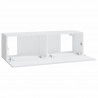 Szafki ścienne pod TV, 2 szt., białe, 100x30x30 cm