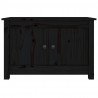 Szafka na buty, czarna, 70x38x45,5 cm, lite drewno sosnowe