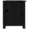Szafka na buty, czarna, 70x38x45,5 cm, lite drewno sosnowe