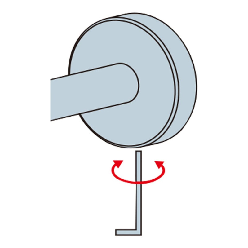 Kleine Wolke Okrągły wieszak na ręcznik Meo, srebrny