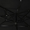 3-poziomowy parasol na aluminiowym słupku, czarny, 2,5x2,5 m