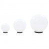 Lampy zewnętrzne LED, 3 szt., kule 20/30/40 cm, PMMA