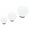 Lampy zewnętrzne LED, 3 szt., kule 20/30/40 cm, PMMA