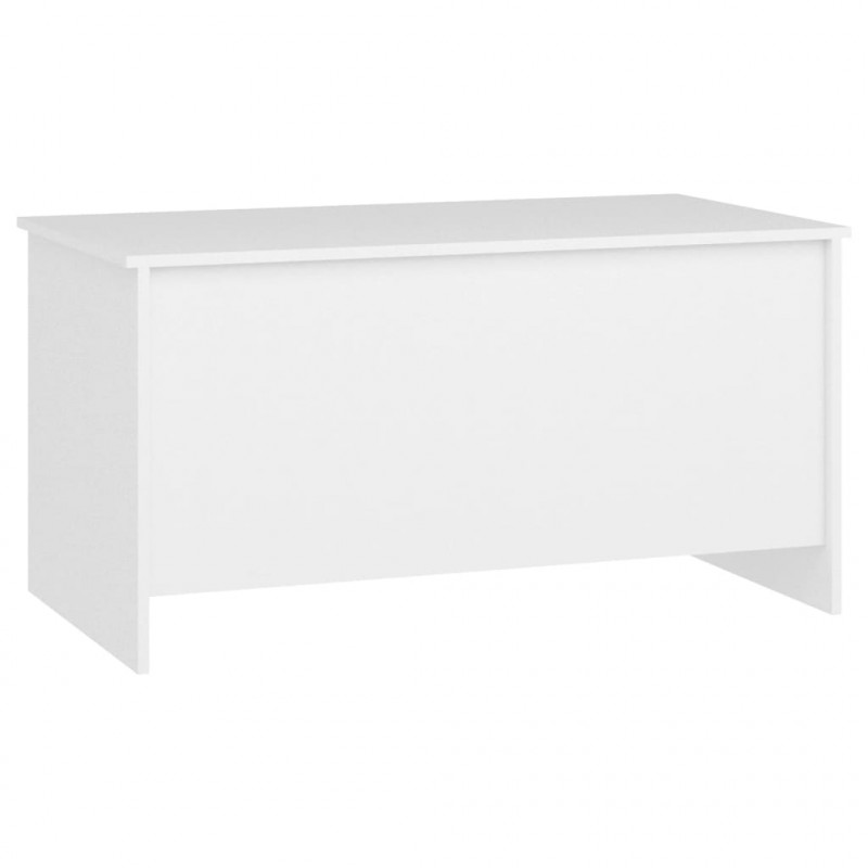 Stolik kawowy, biały, 102x55,5x52,5 cm, materiał drewnopochodny