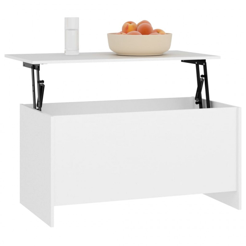 Stolik kawowy, biały, 102x55,5x52,5 cm, materiał drewnopochodny