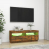 Szafka pod TV z oświetleniem LED, przydymiony dąb, 100x35x40 cm