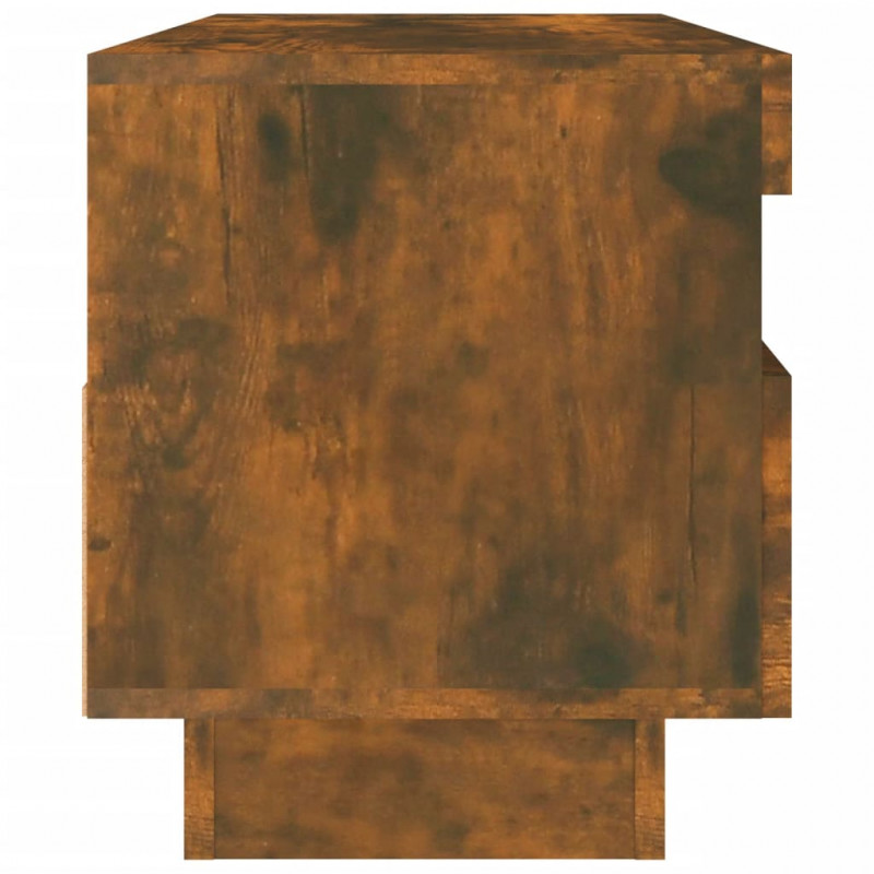 Szafka pod TV z oświetleniem LED, przydymiony dąb, 100x35x40 cm