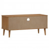 Szafka TV MOLDE, brązowa, 106x40x49 cm, lite drewno sosnowe