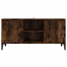 Szafka pod TV, metalowe nóżki, przydymiony dąb, 103,5x35x50 cm
