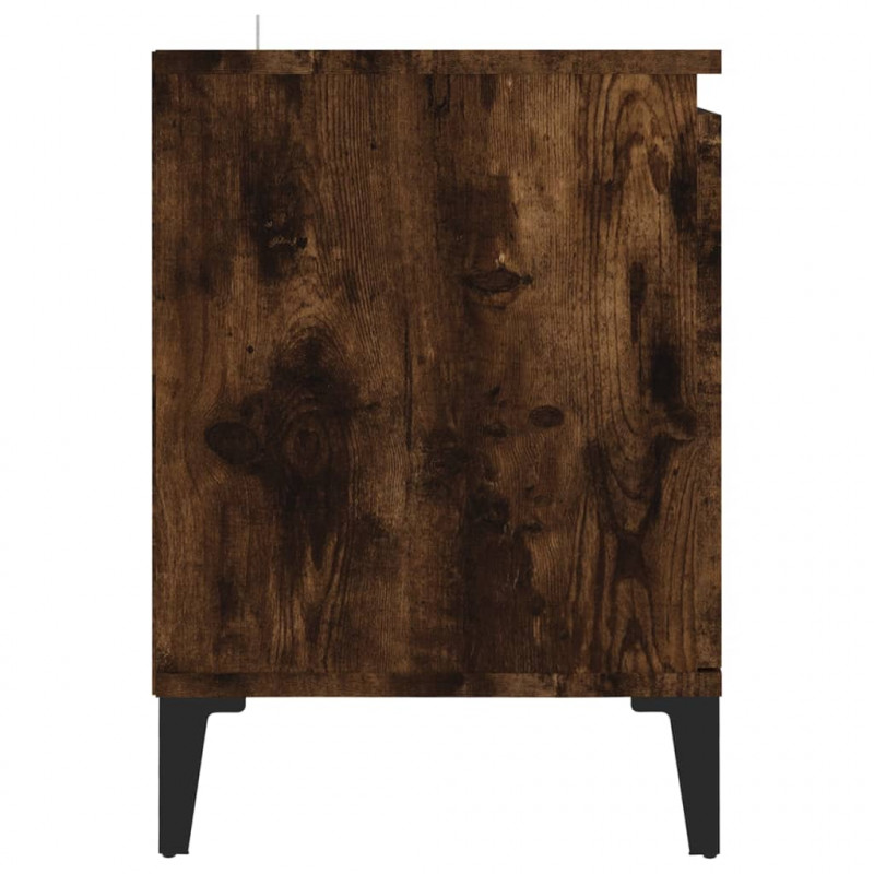 Szafka pod TV, metalowe nóżki, przydymiony dąb, 103,5x35x50 cm