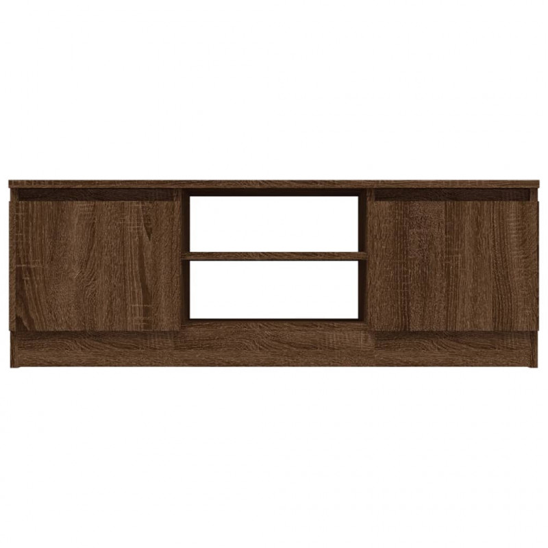 Szafka pod TV, z drzwiczkami, brązowy dąb, 102x30x36 cm