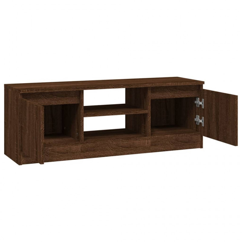 Szafka pod TV, z drzwiczkami, brązowy dąb, 102x30x36 cm