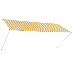 Markiza zwijana, 300 x 150 cm, żółto-biała