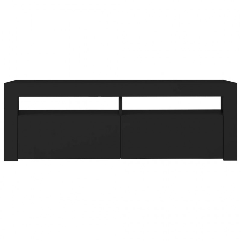 Szafka pod TV z oświetleniem LED, czarna, 120x35x40 cm