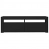 Szafka pod TV z oświetleniem LED, czarna, 120x35x40 cm