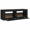 Szafka pod TV z oświetleniem LED, czarna, 120x35x40 cm