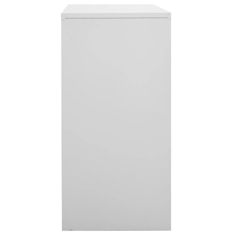 Szafka zamykana na klucz, jasnoszara, 90x45x92,5 cm, stal
