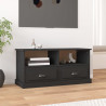 Szafka pod TV, czarna, 93x35,5x45 cm, materiał drewnopochodny