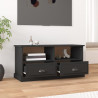Szafka pod TV, czarna, 93x35,5x45 cm, materiał drewnopochodny