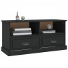 Szafka pod TV, czarna, 93x35,5x45 cm, materiał drewnopochodny