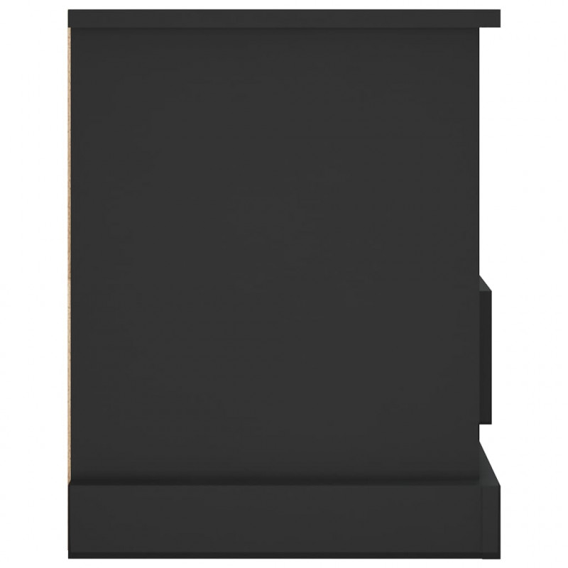 Szafka pod TV, czarna, 93x35,5x45 cm, materiał drewnopochodny
