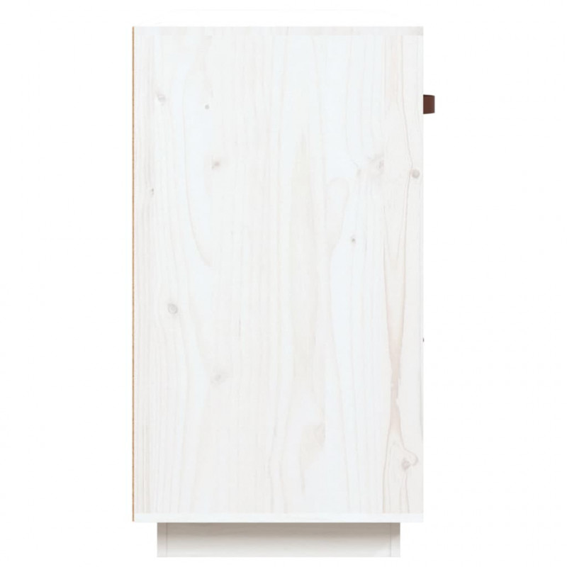 Komoda, biała, 100x40x75 cm, lite drewno sosnowe