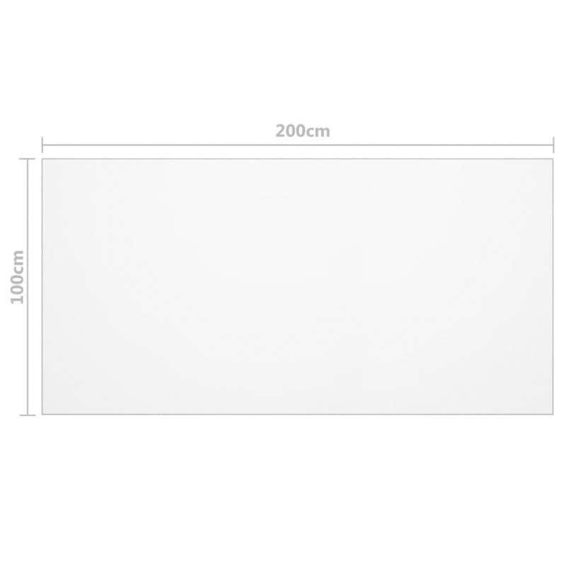 Mata ochronna na stół, matowa, 200x100 cm, 2 mm, PVC