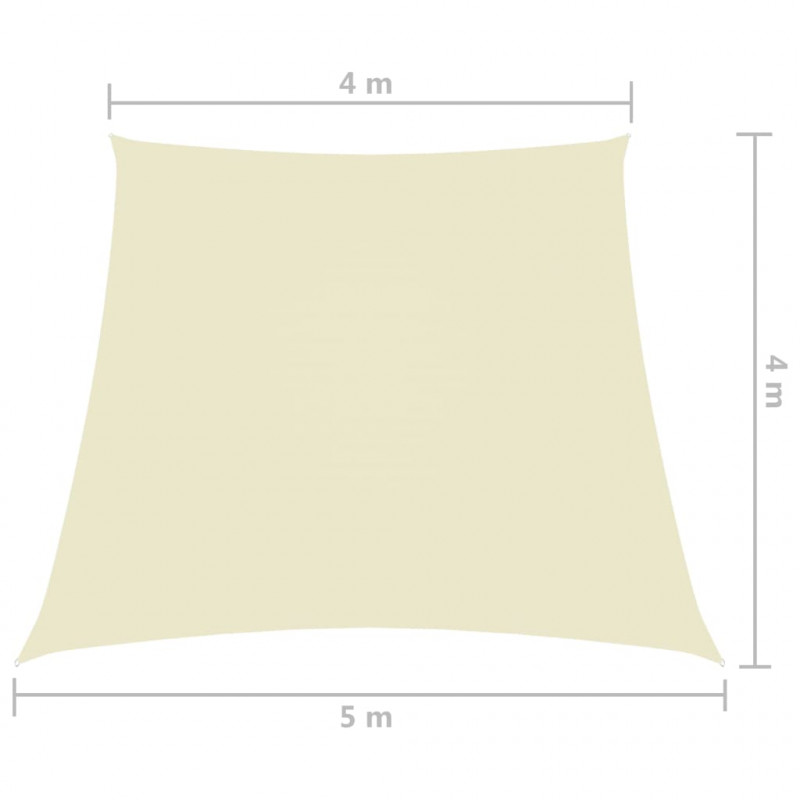 Trapezowy żagiel ogrodowy, tkanina Oxford, 4/5x4 m, kremowy