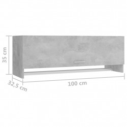 Szafka, szarość betonu, 100x32,5x35 cm, materiał drewnopochodny