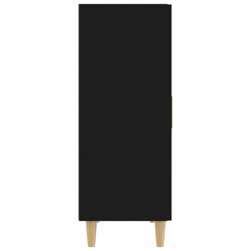 Szafka, czarna, 70x34x90 cm, materiał drewnopochodny