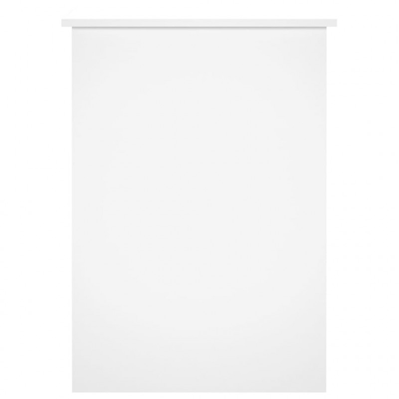 Biurko, białe z połyskiem, 100x55x75cm, materiał drewnopochodny